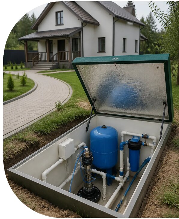 Автономное водоснабжение дома в Муравленке от 160590 р. | АПаруса-Мрв
